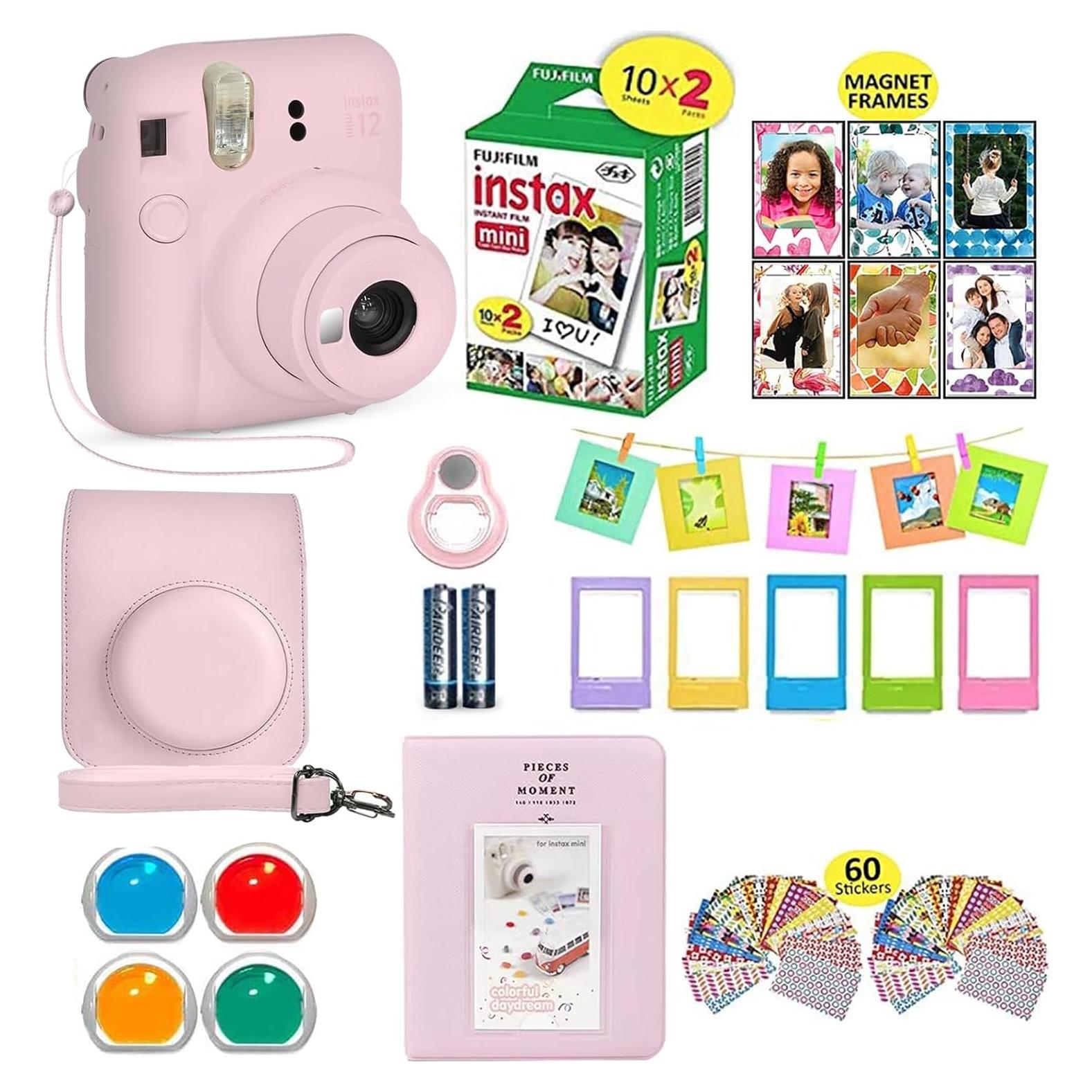 Cámara Instantánea Fujifilm Instax Mini 12 Rosa + 20 Películas