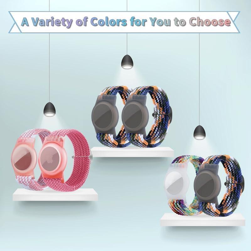 Paquete de 2 Pulseras Ajustables Nylon para AirTag XSUIOY