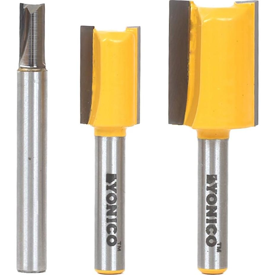 Juego de Brocas YONICO 14323q para Router 3 Brocas 1/4"