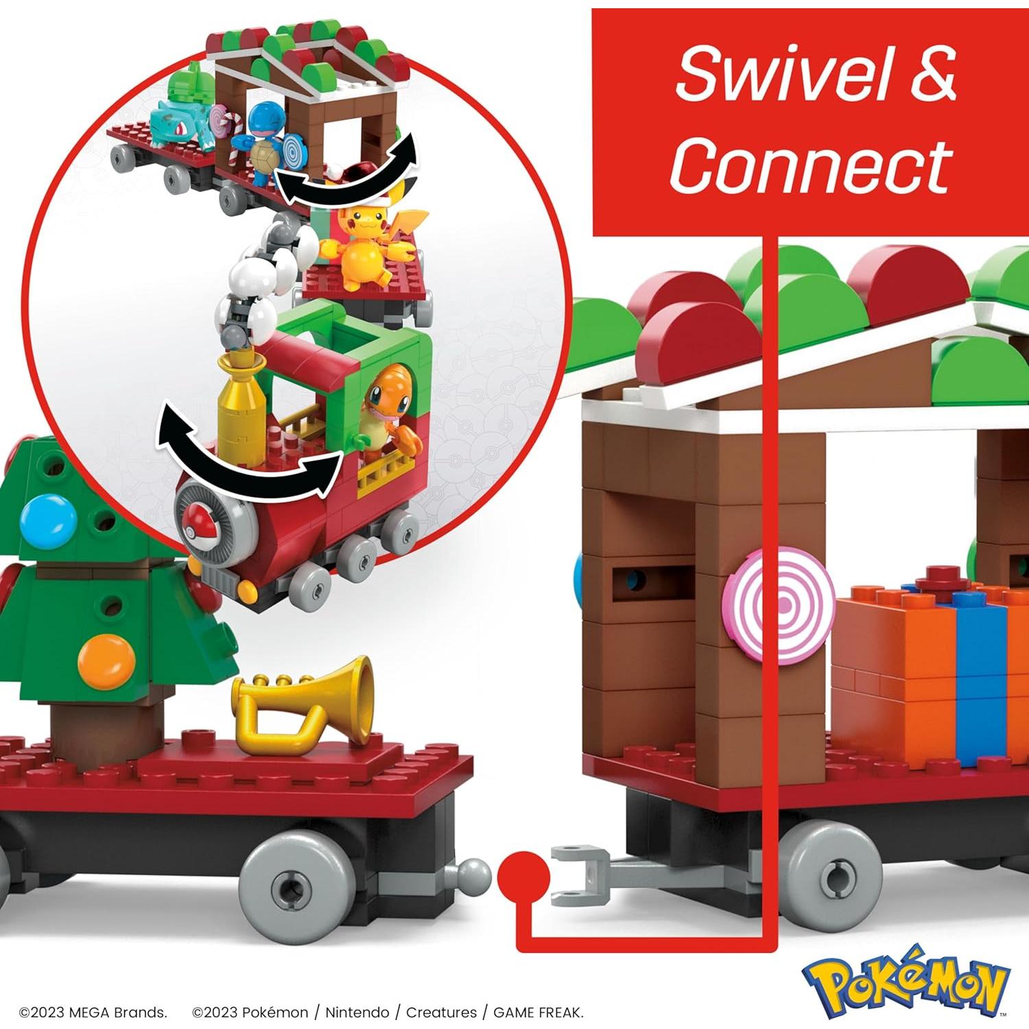 Set de Juguetes de Construcción MEGA Pokémon Tren Navideño