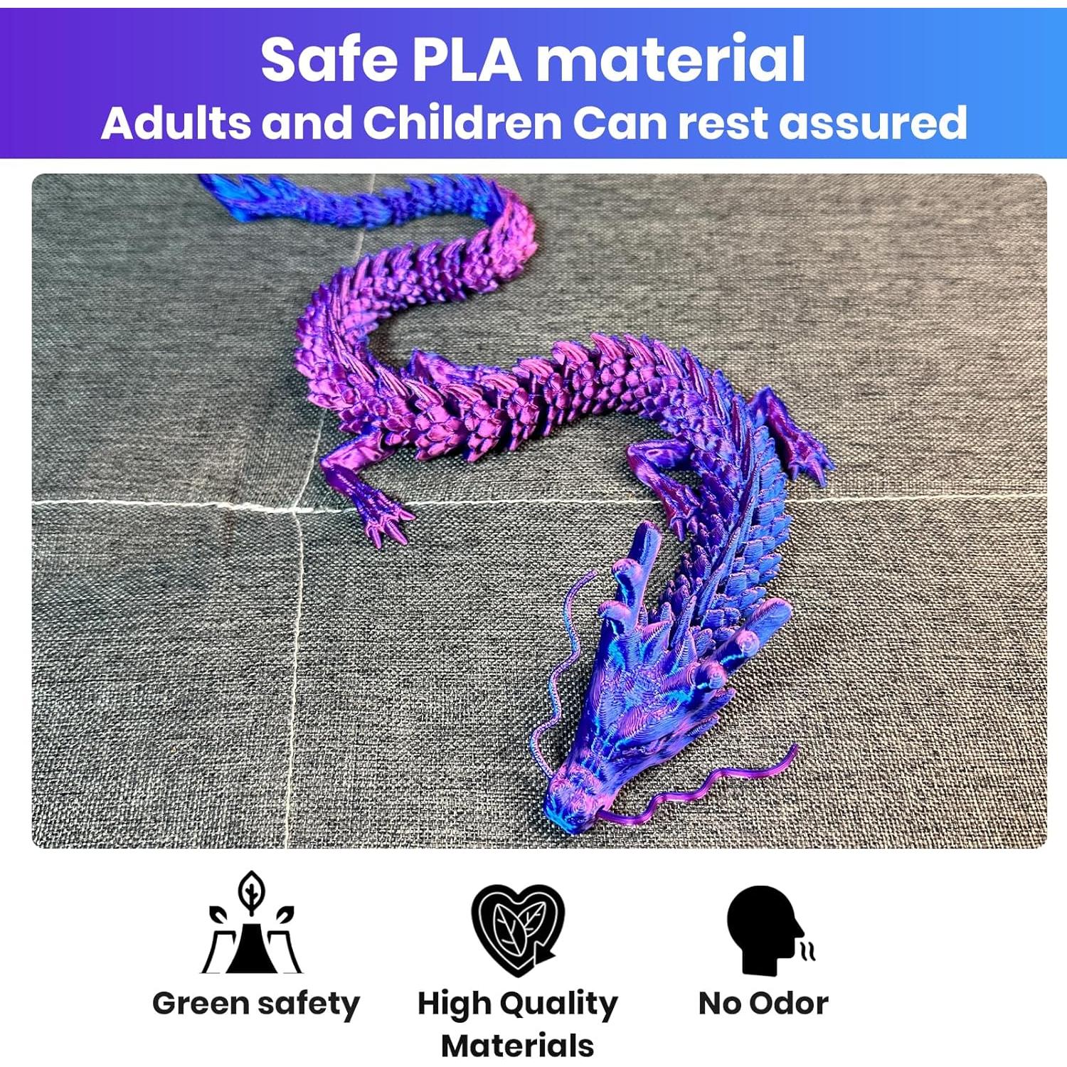 Estatua Dragón Chino 3D 45.72 cm - Juguete Antiestrés Decorativo