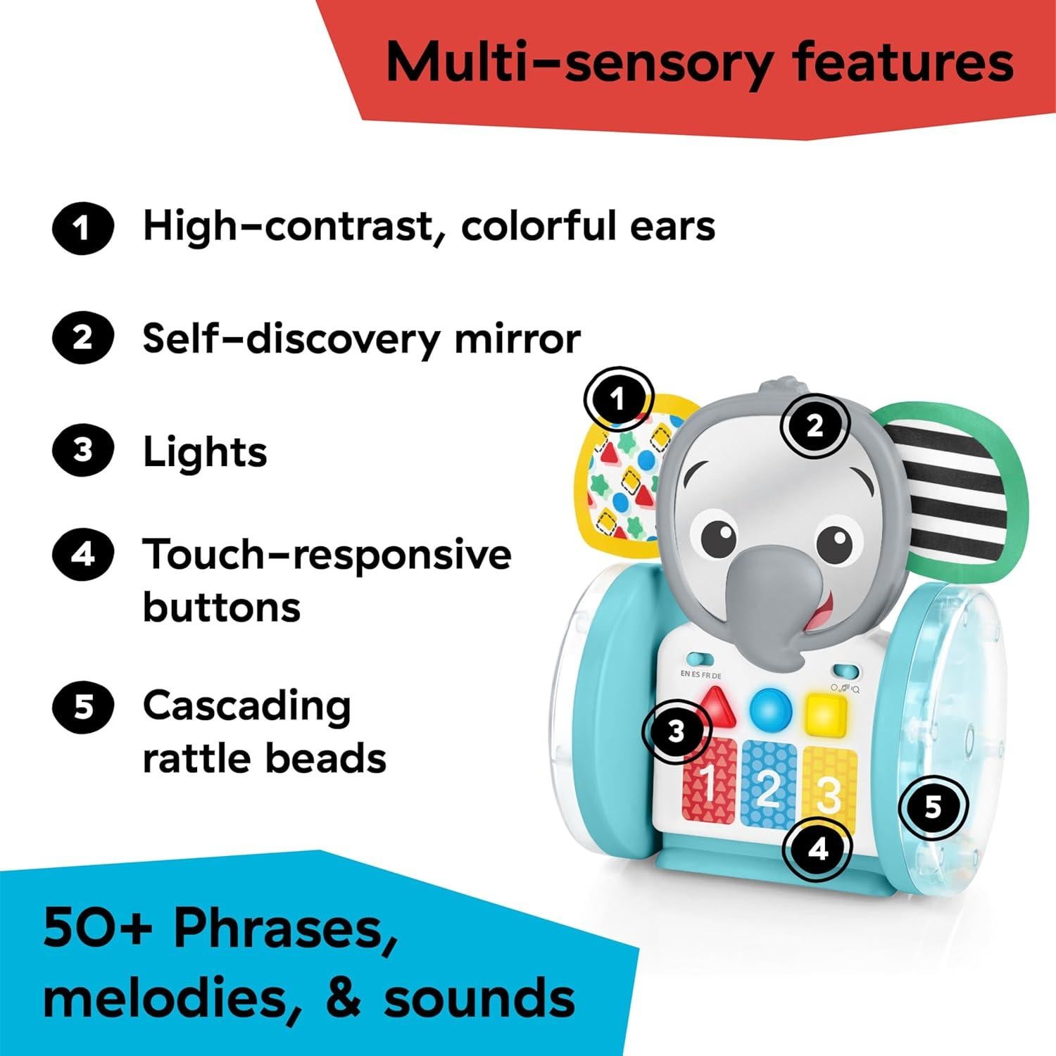 Juguete interactivo Baby Einstein Chase & Tap Earl para gatear