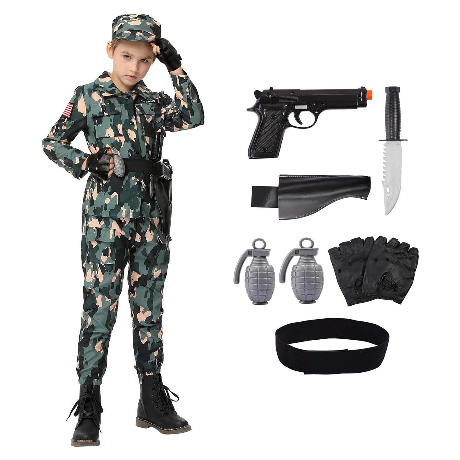 Disfraz de Soldado del Ejército Lumiparty para Niños 5-14 Años