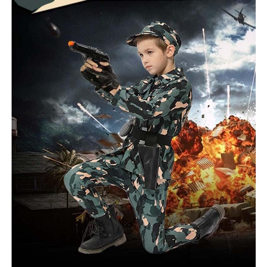 Disfraz de Soldado del Ejército Lumiparty para Niños 5-14 Años