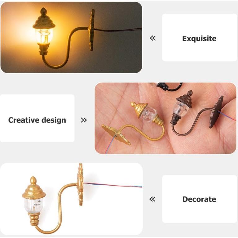 Apliques de Pared Miniatura DOITOOL 2.2x2.7cm Dorado 4Pcs