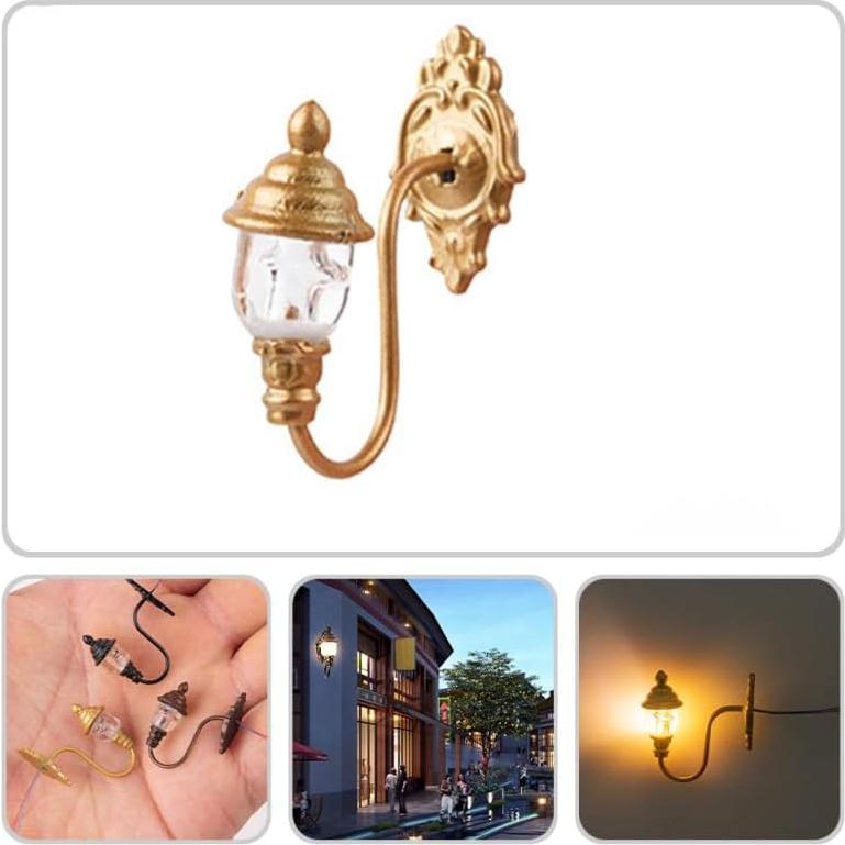 Apliques de Pared Miniatura DOITOOL 2.2x2.7cm Dorado 4Pcs