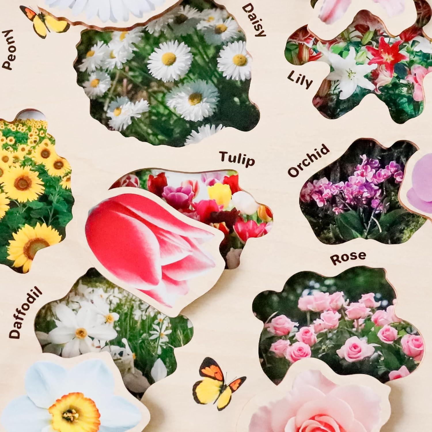 Rompecabezas de Madera QUOKKA - Set de 3 Juguetes Montessori para Niños 1-5 Años