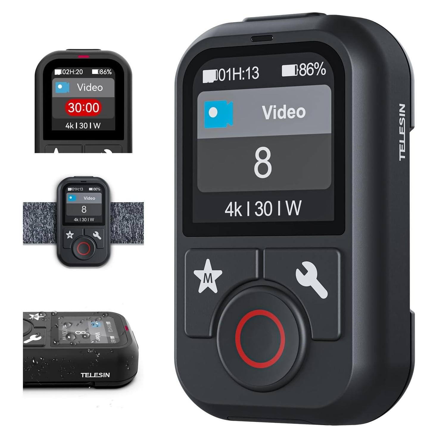 Control Remoto Inalámbrico TELESIN T13 para GoPro | Impermeable