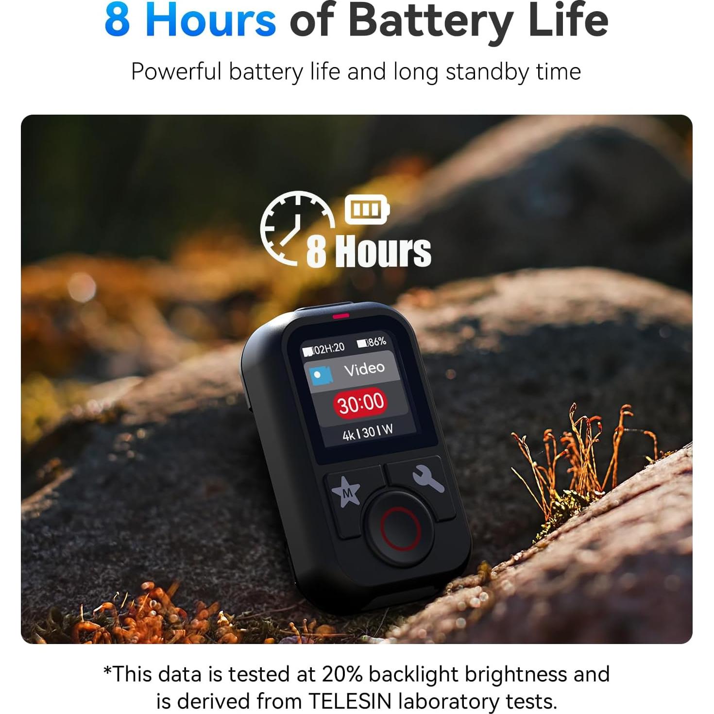 Control Remoto Inalámbrico TELESIN T13 para GoPro | Impermeable