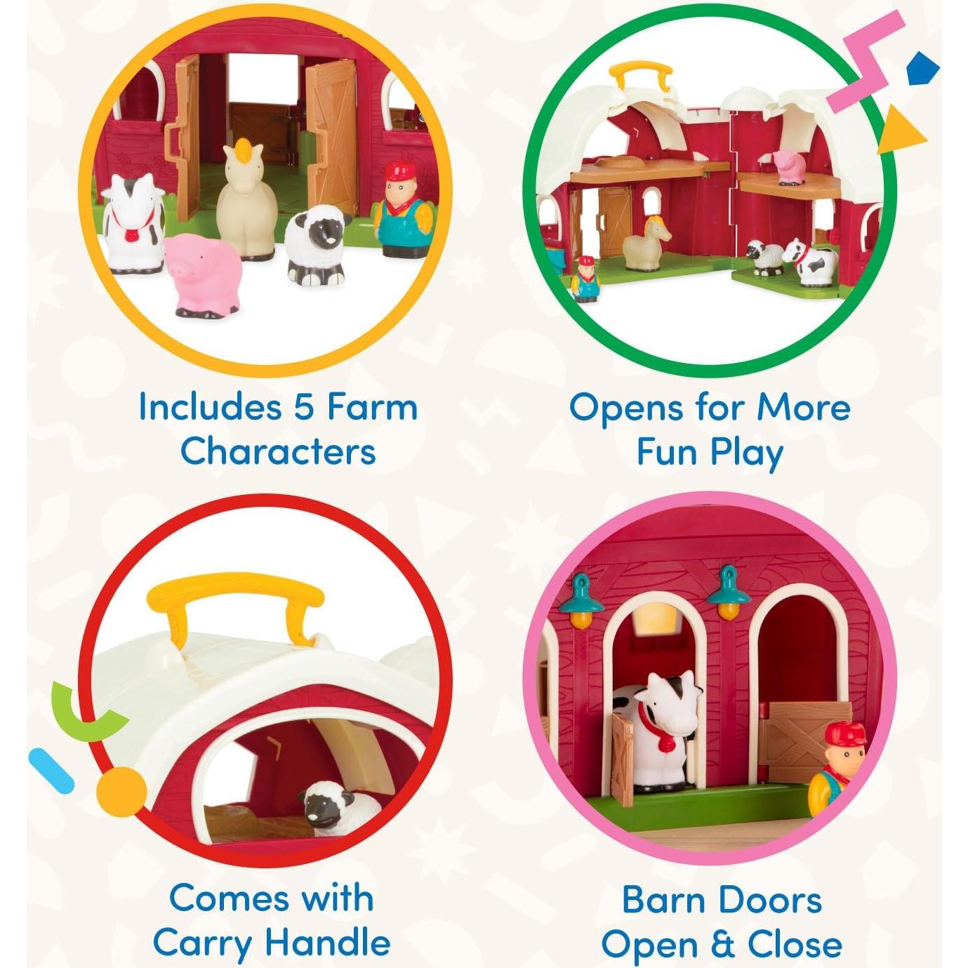 Granja Grande Roja Battat - Juguete Educativo 18 meses+