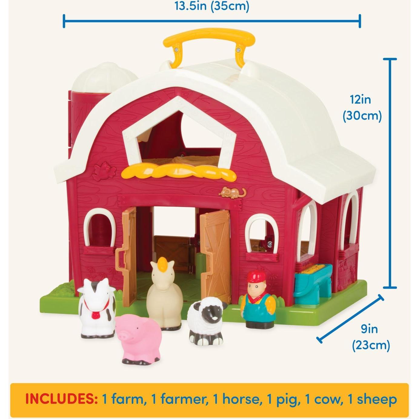 Granja Grande Roja Battat - Juguete Educativo 18 meses+