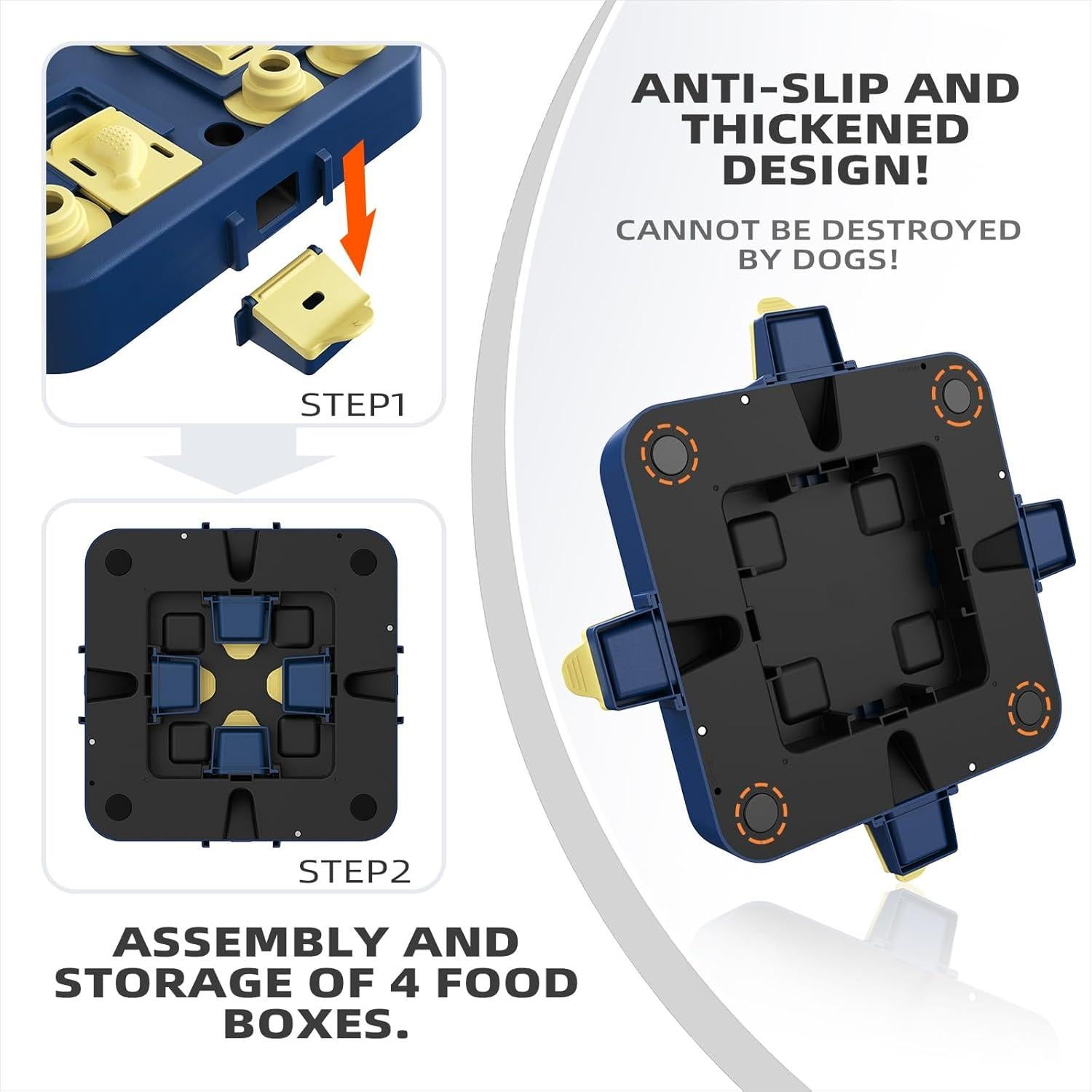 Juguete Rompecabezas para Perros KADTC Nivel 3 en 1 Azul