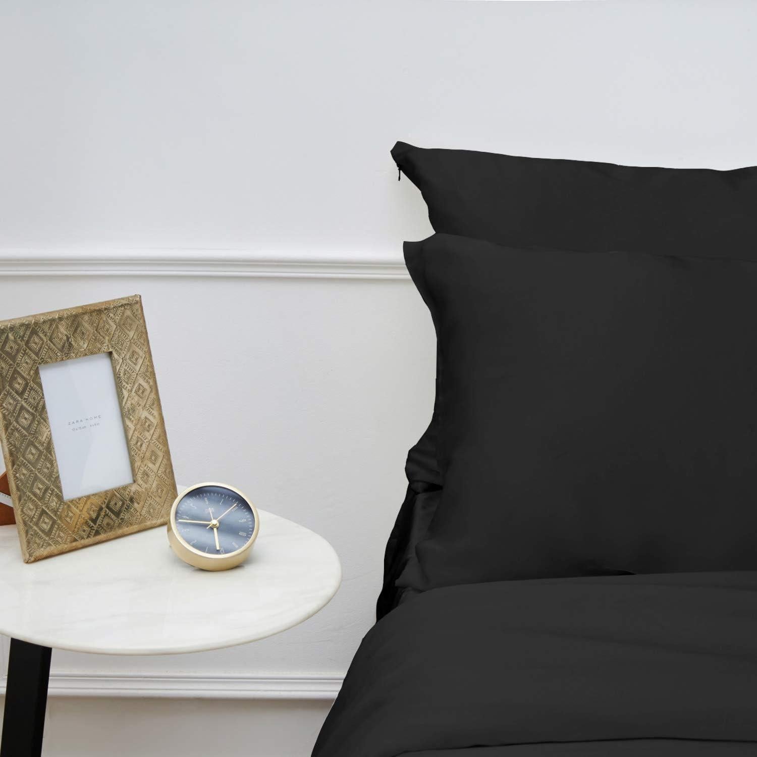 Funda de Almohada de Seda INSSL Estándar Negra para Cabello y Piel