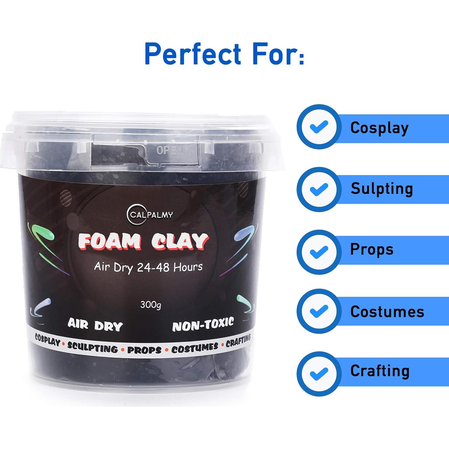 Arcilla de Espuma Moldeable CALPALMY 300g Negra para Cosplay