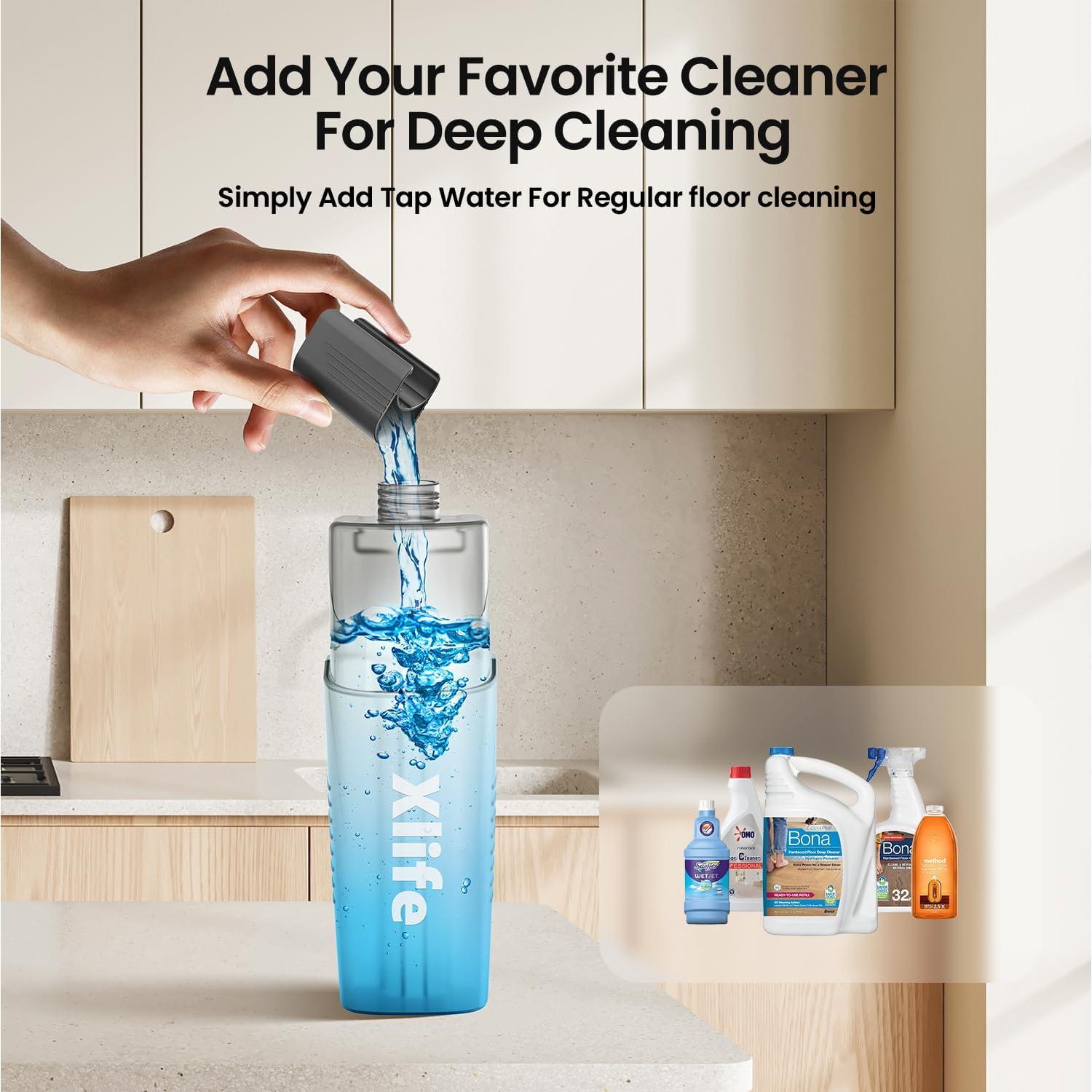 Mopa Spray Xlife con 3 Paños Lavables para Pisos 580ml