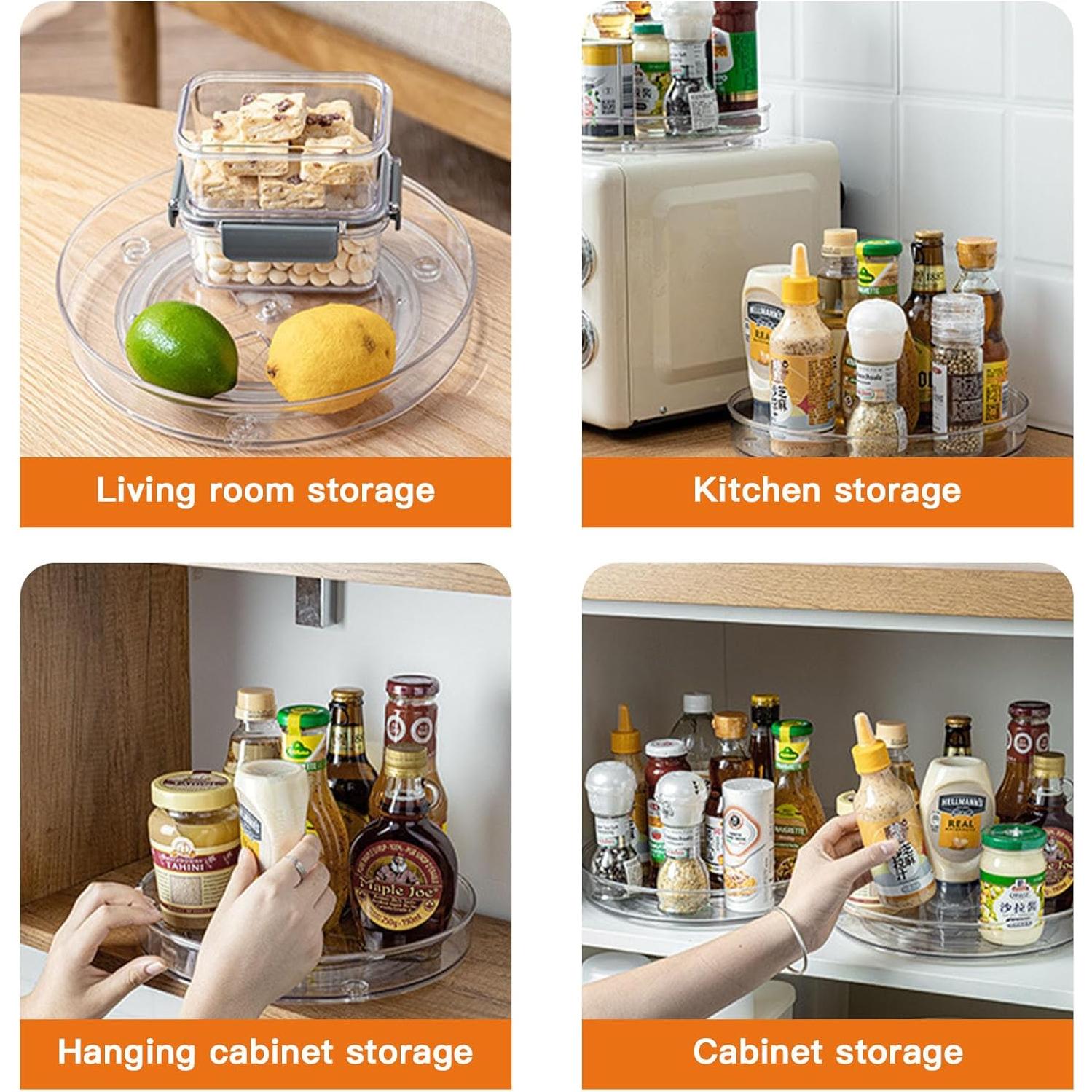 Organizador Giratorio Claro BuRuiJi 1 Nivel 23 cm Antideslizante