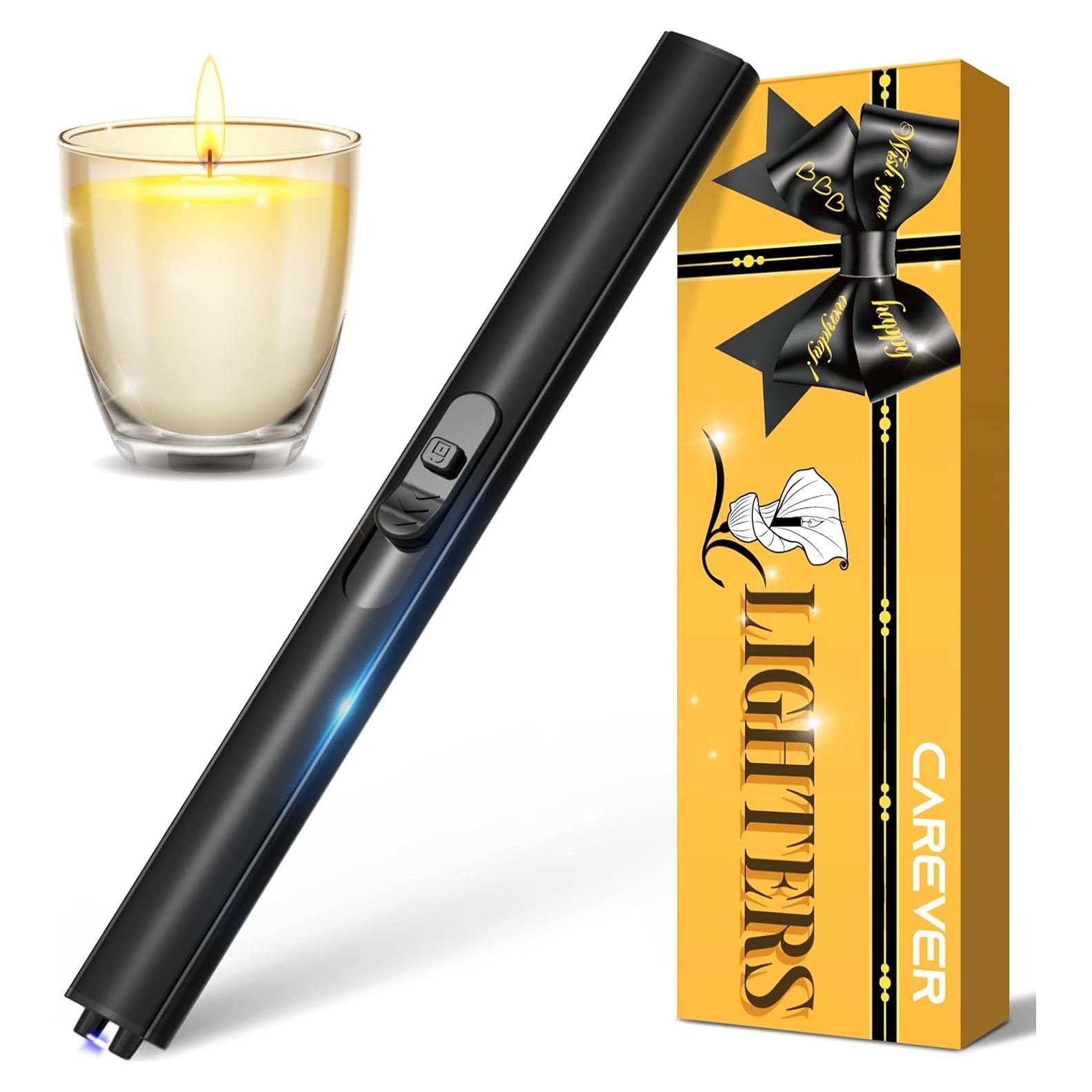 Encendedor Eléctrico Recargable USB CAREVER Negro 18.8cm