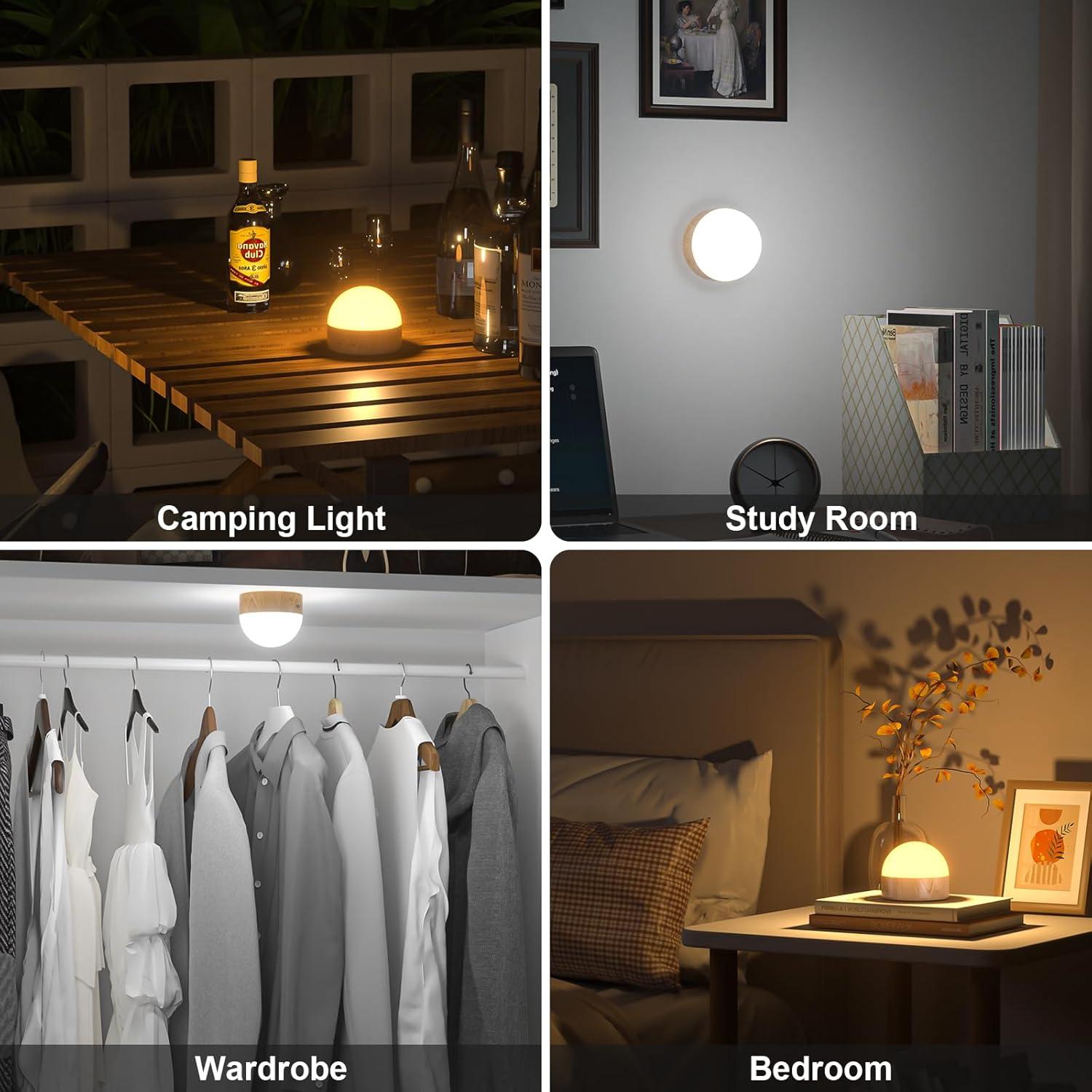 Luz Nocturna LED Kintion Regulable 8 Colores 1800mAh