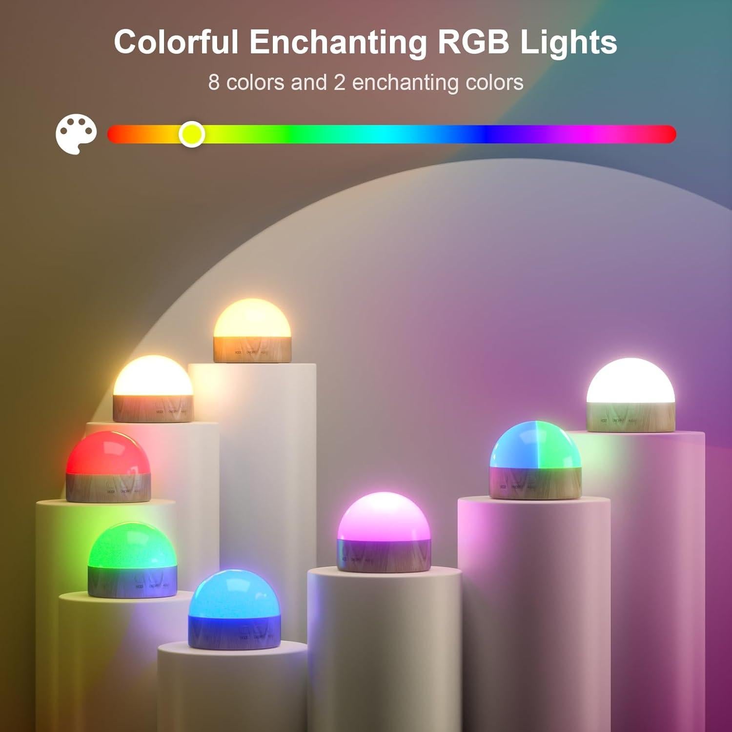 Luz Nocturna LED Kintion Regulable 8 Colores 1800mAh