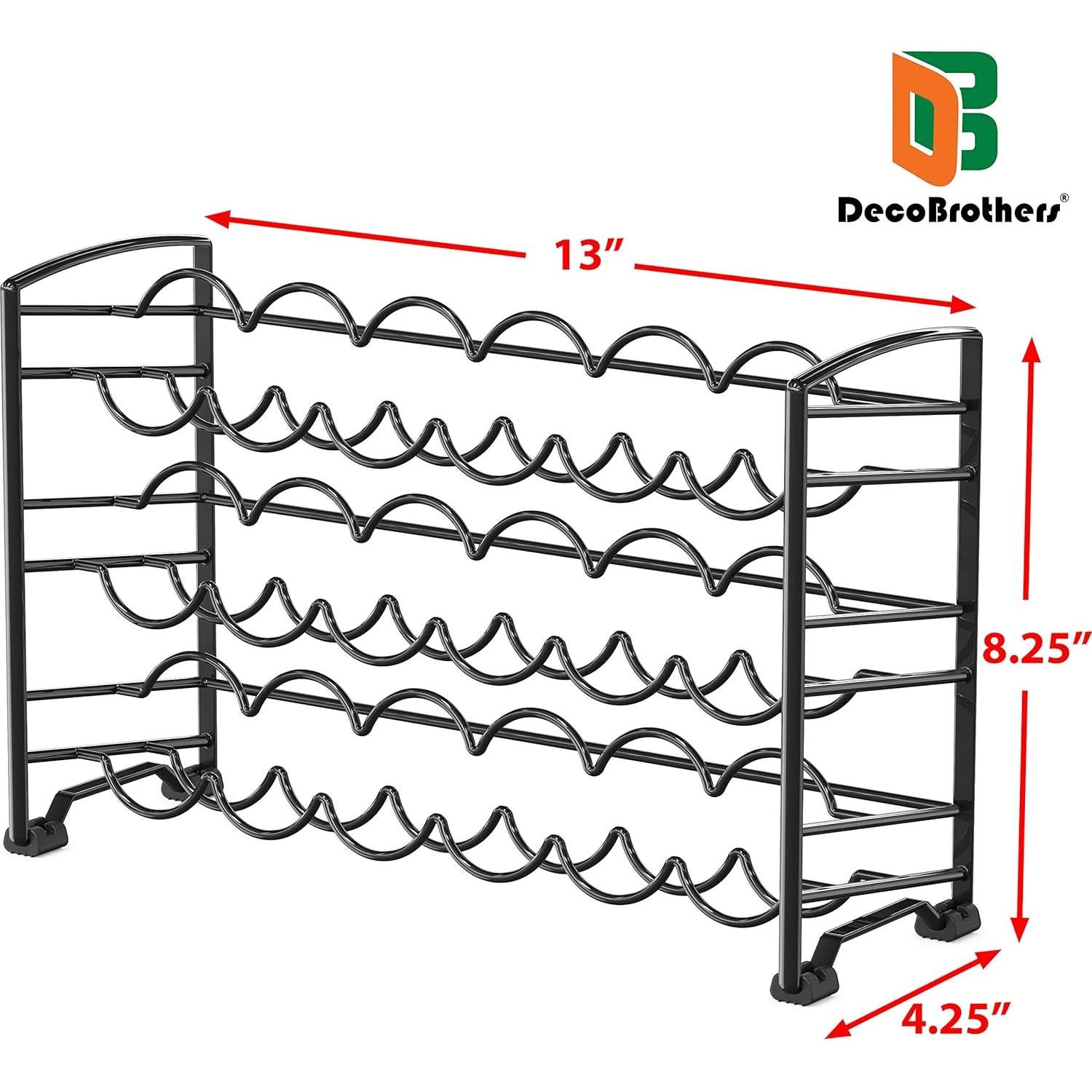 Soporte para Especias Deco Brothers con 18 Botellas y 48 Etiquetas