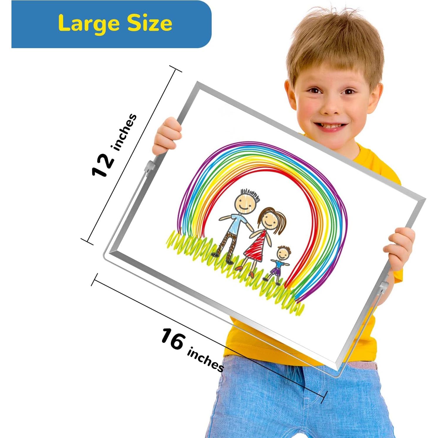 Pizarra Blanca Magnética ABERLLS 40x30 cm Doble Cara con Soporte