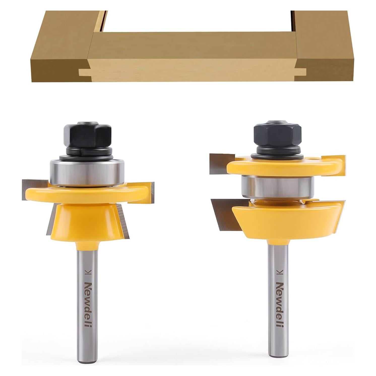 Juego de 2 Fresas para Riel y Estilo Shaker 1/4" NuevoDeli