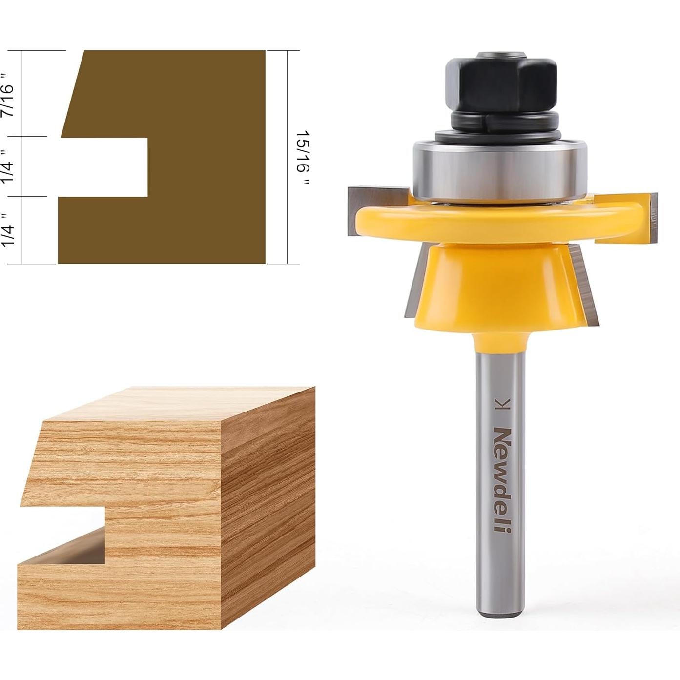 Juego de 2 Fresas para Riel y Estilo Shaker 1/4" NuevoDeli