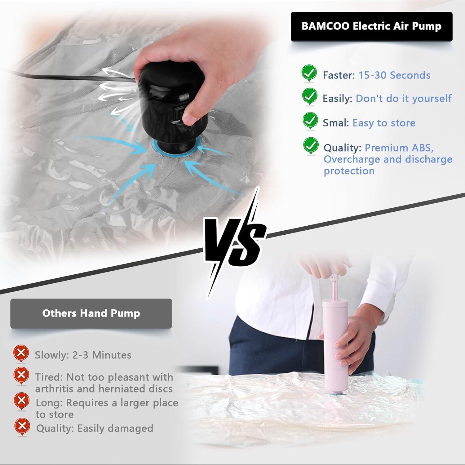 Bomba Eléctrica Portátil BAMCOO para Bolsas de Vacío 230g