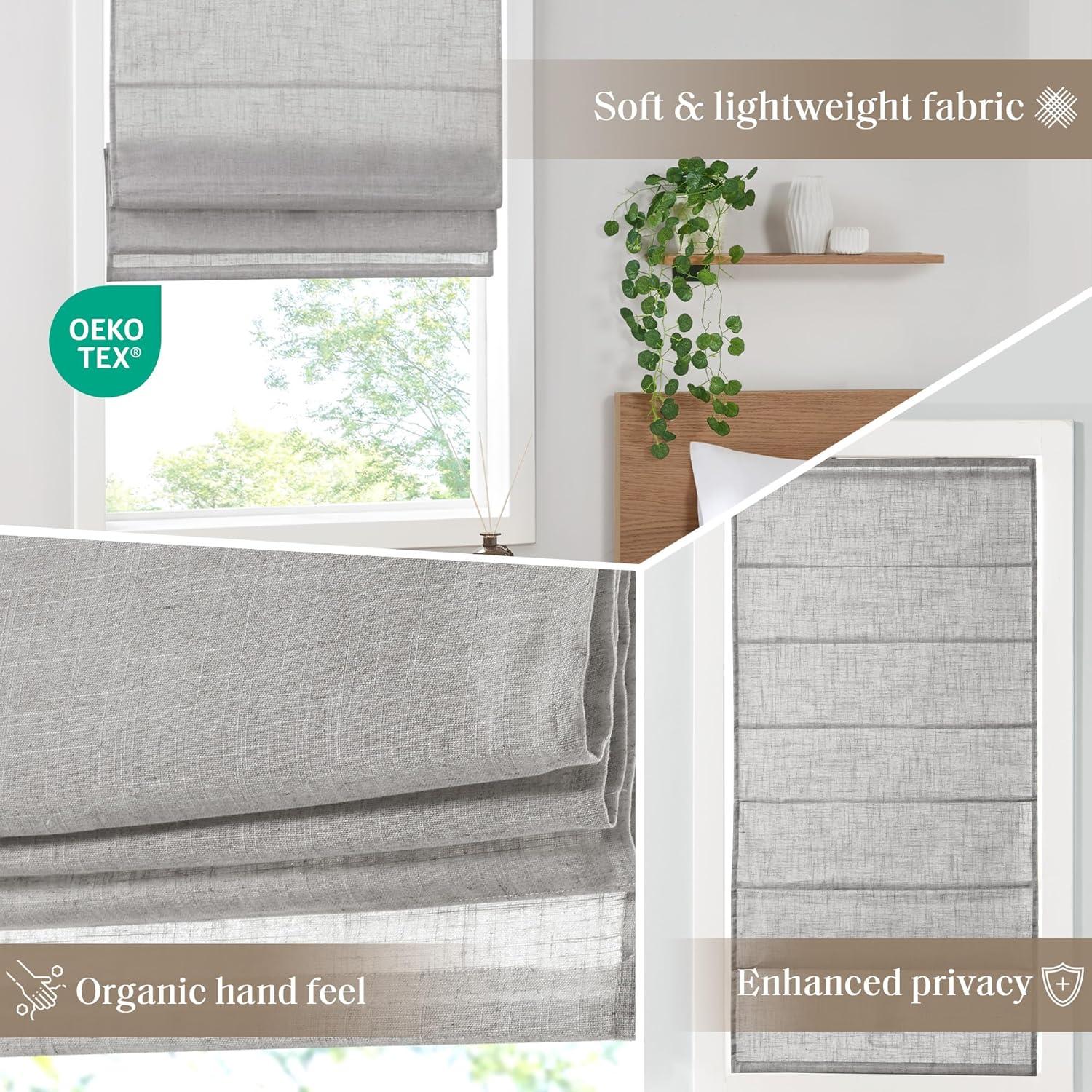 Cortina Romana Madison Park Kyler 27x64" Gris Filtradora Luz