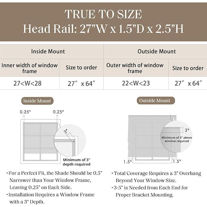 Cortina Romana Madison Park Kyler 27x64" Gris Filtradora Luz