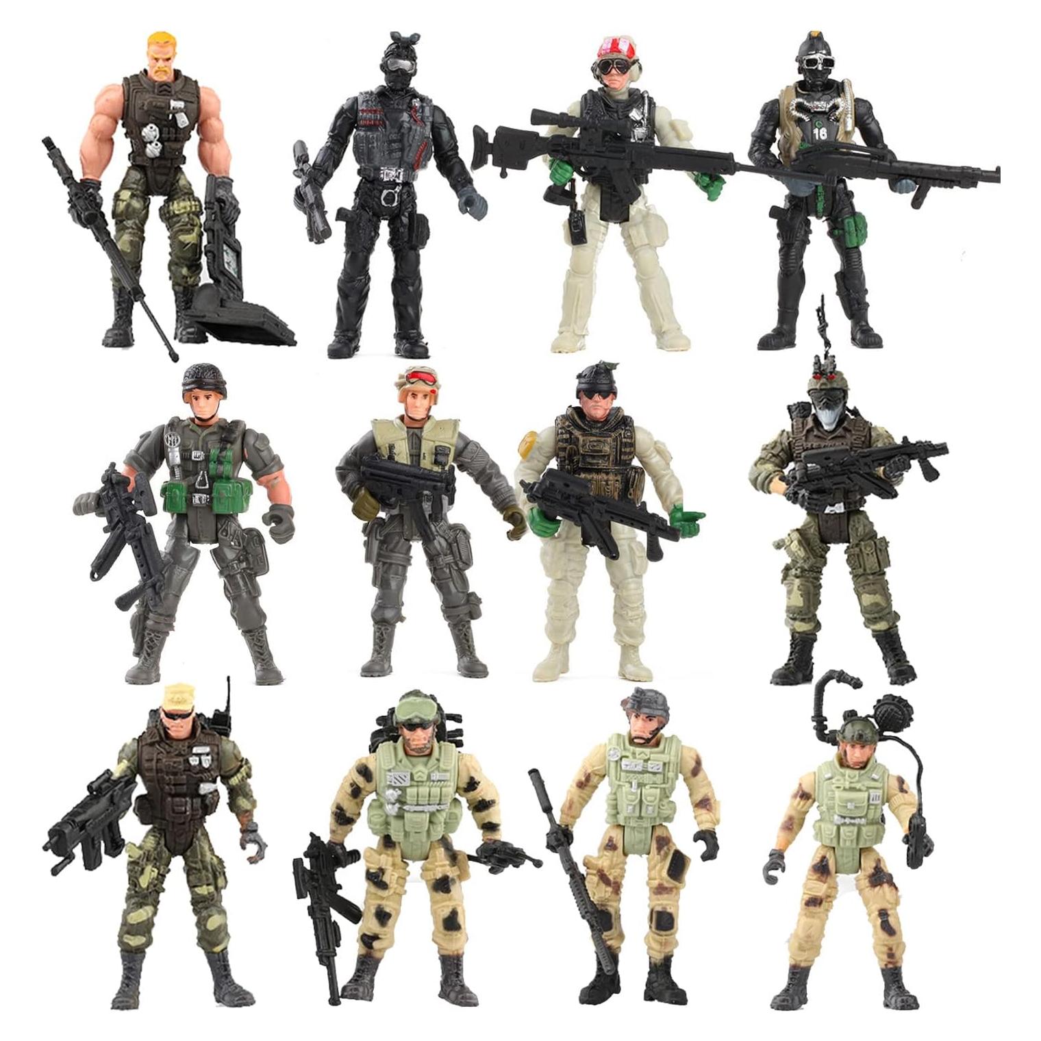Paquete de 12 Soldados de Juguete Liberty Imports 10,16 cm