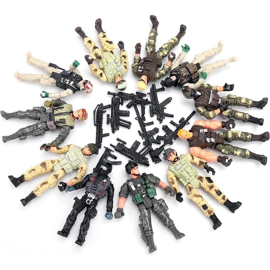 Paquete de 12 Soldados de Juguete Liberty Imports 10,16 cm