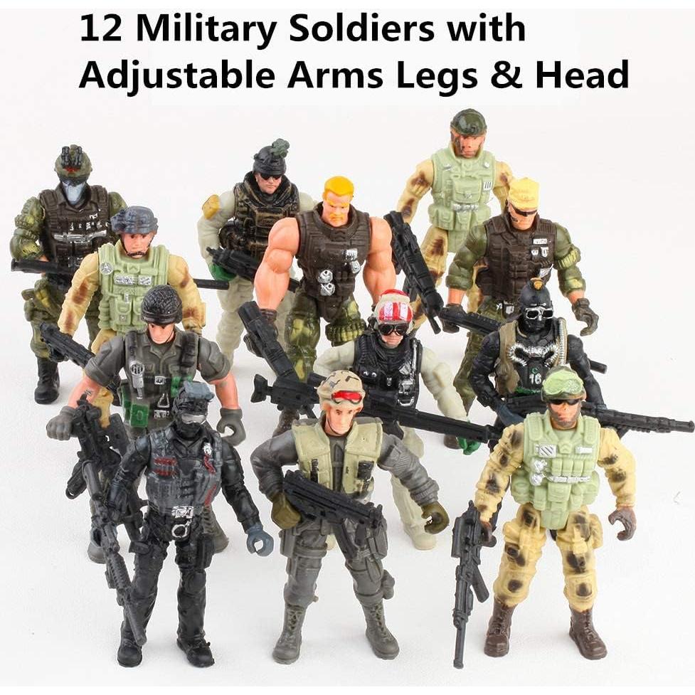 Paquete de 12 Soldados de Juguete Liberty Imports 10,16 cm