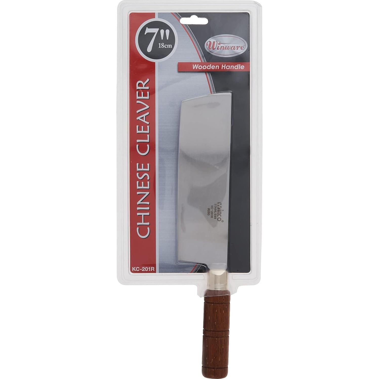 Cuchillo Chino Winco 17.15 cm Acero Inoxidable Mango Madera