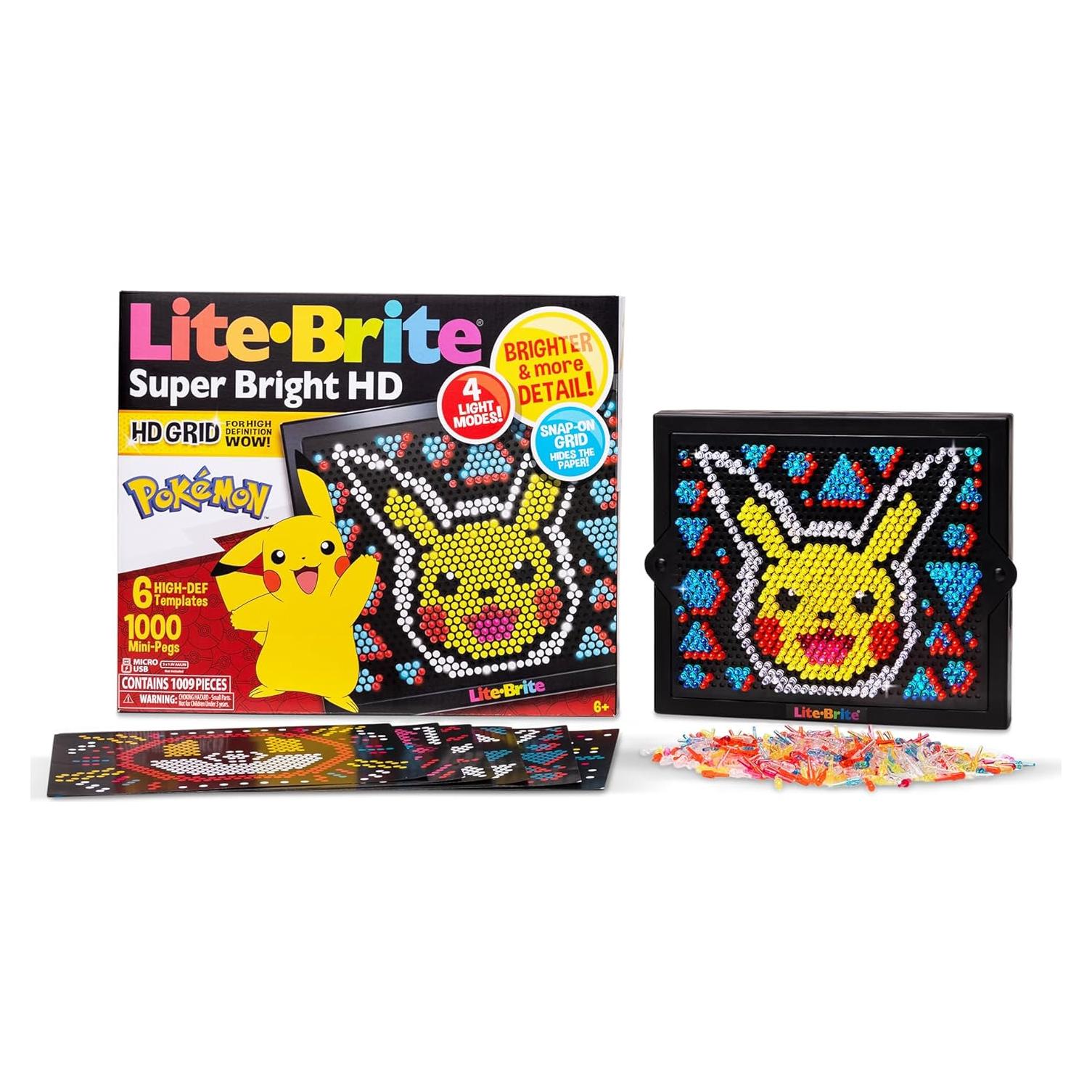 Lite Brite Super Bright HD Pokemon - Juego Creativo 6+