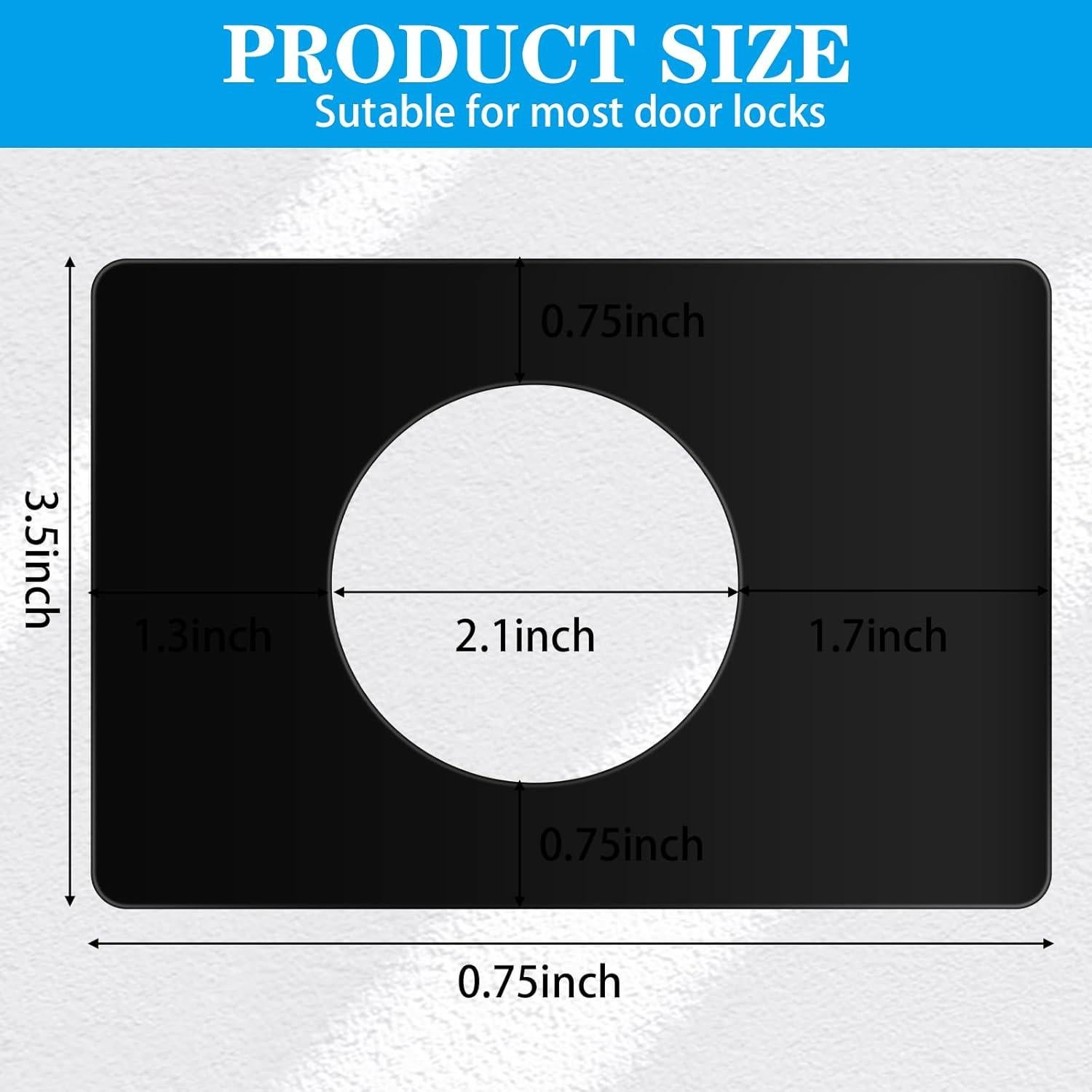 Placa de Refuerzo para Puerta LEIFIDE - Acero Inoxidable Negro