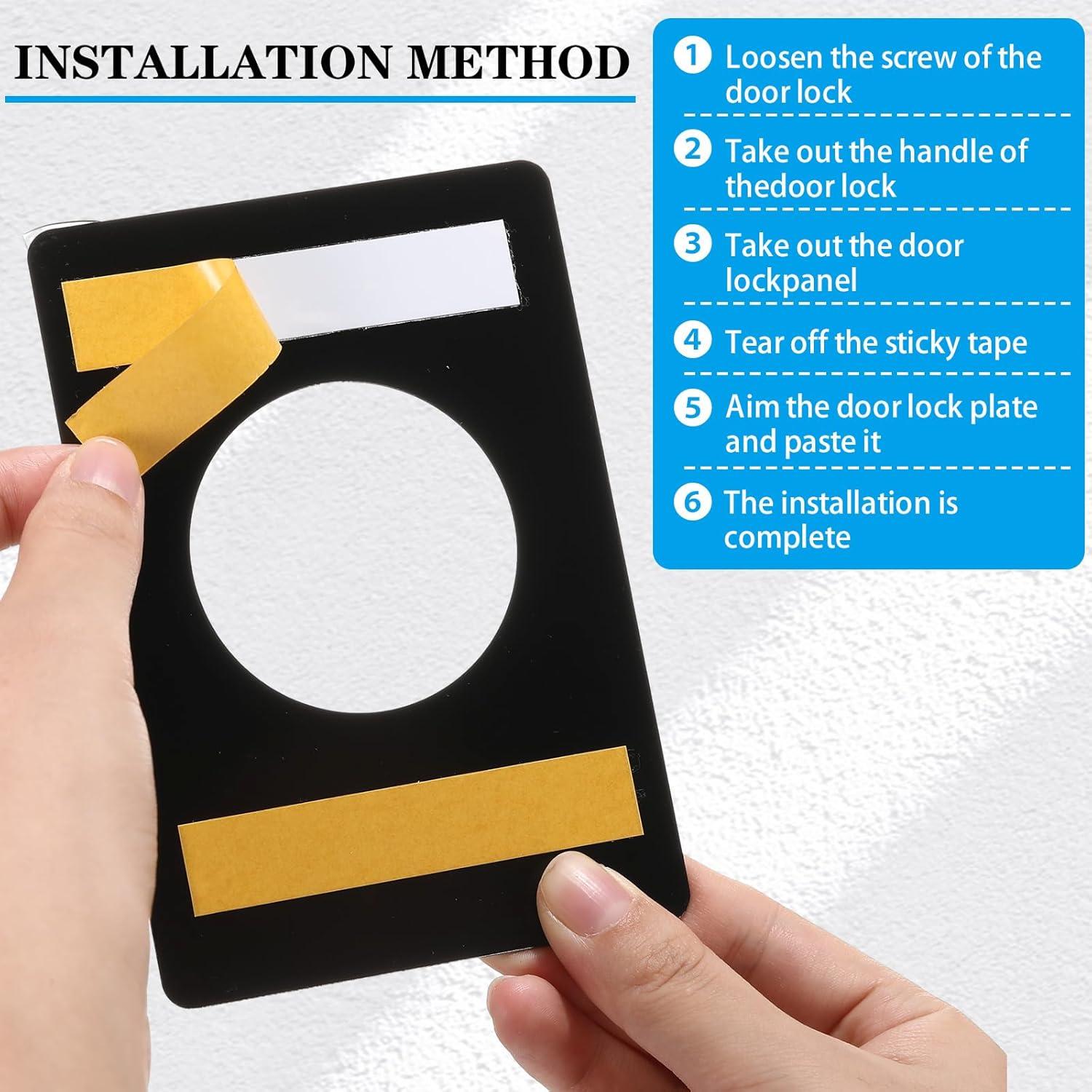 Placa de Refuerzo para Puerta LEIFIDE - Acero Inoxidable Negro