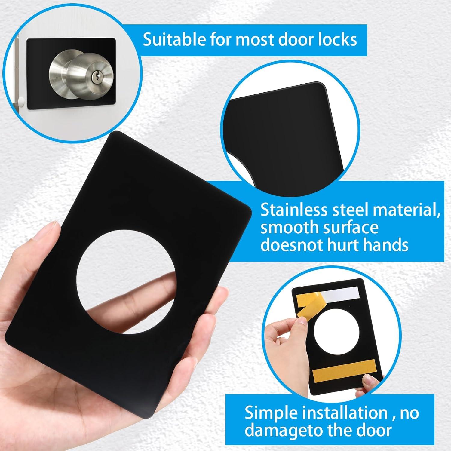 Placa de Refuerzo para Puerta LEIFIDE - Acero Inoxidable Negro