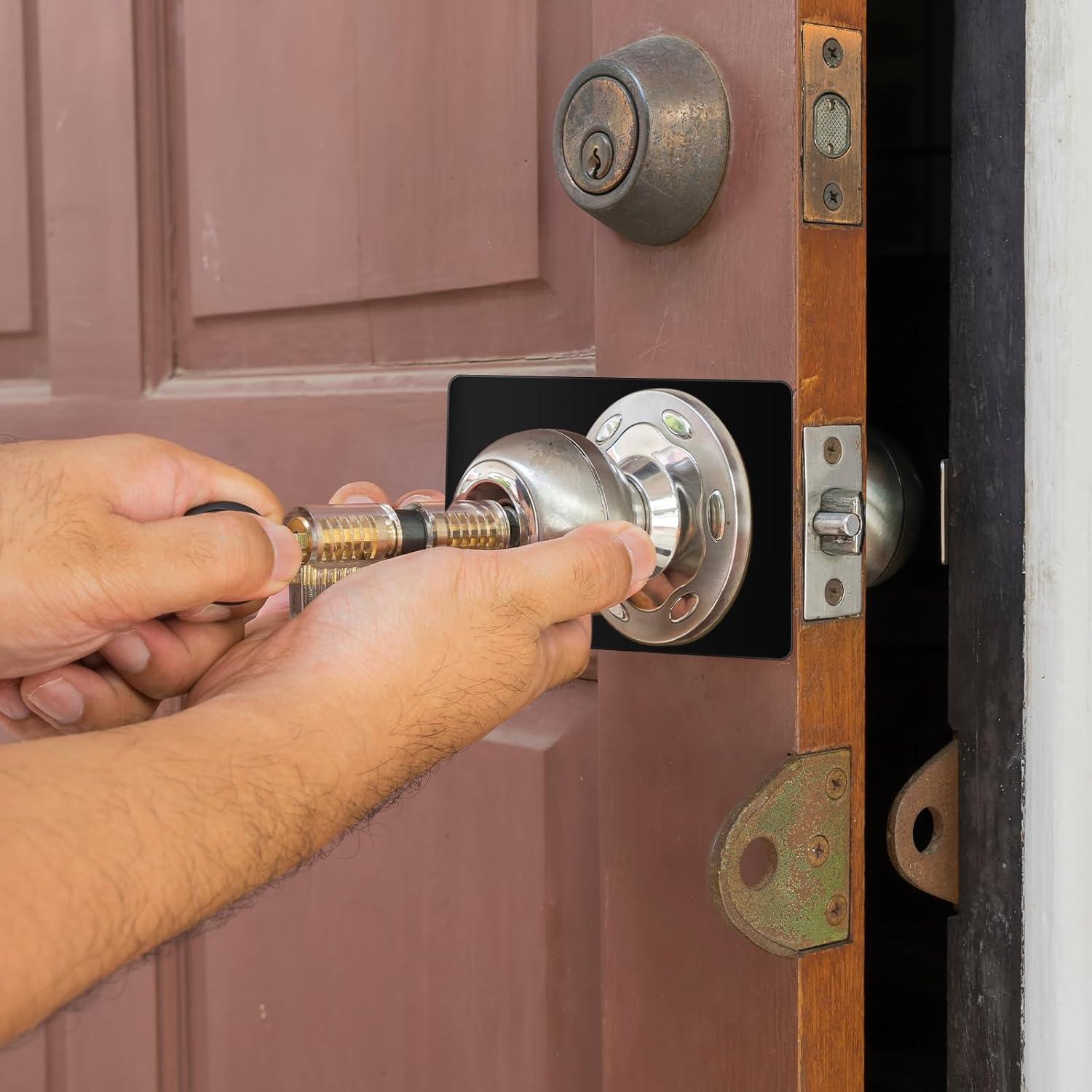 Placa de Refuerzo para Puerta LEIFIDE - Acero Inoxidable Negro