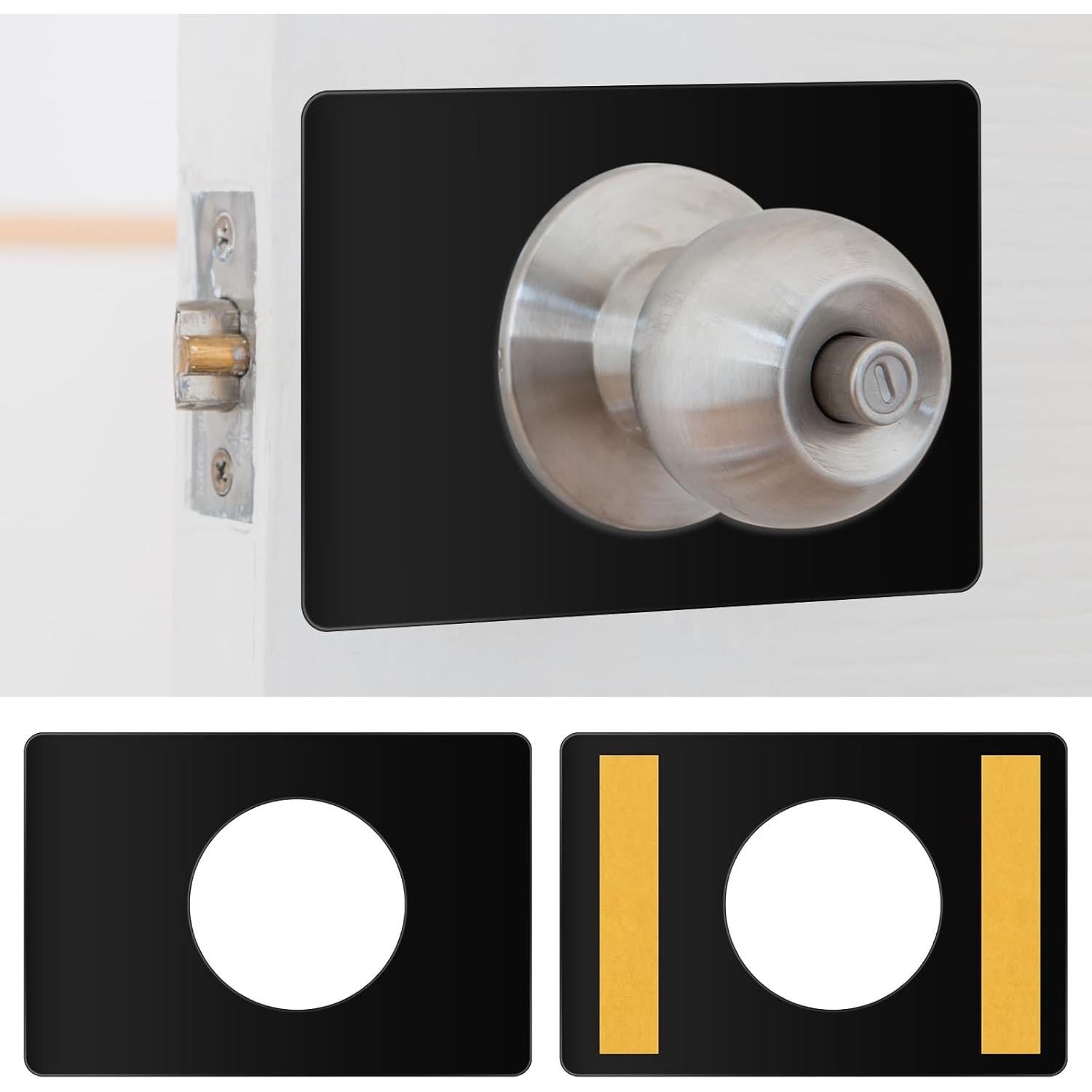 Placa de Refuerzo para Puerta LEIFIDE - Acero Inoxidable Negro