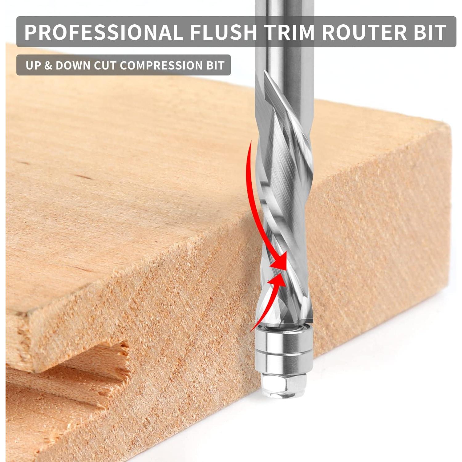 Fresa de enrutador EANOSIC 1/2" vástago 38mm corte plano