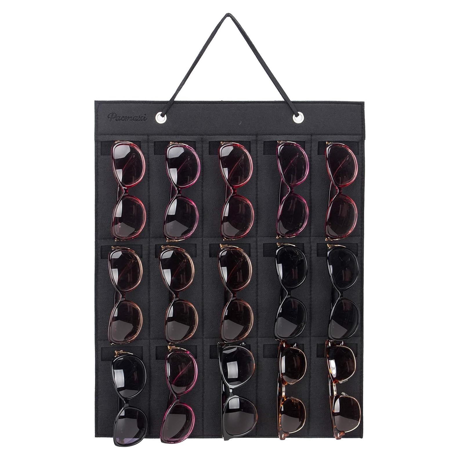 Organizador de Gafas de Sol PACMAXI Montaje en Pared 15 Ranuras