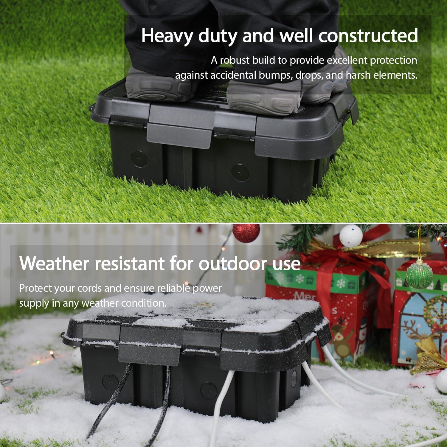 Caja Eléctrica Exterior LeMotech IP55 Negra 27.9x15.2x12.7cm