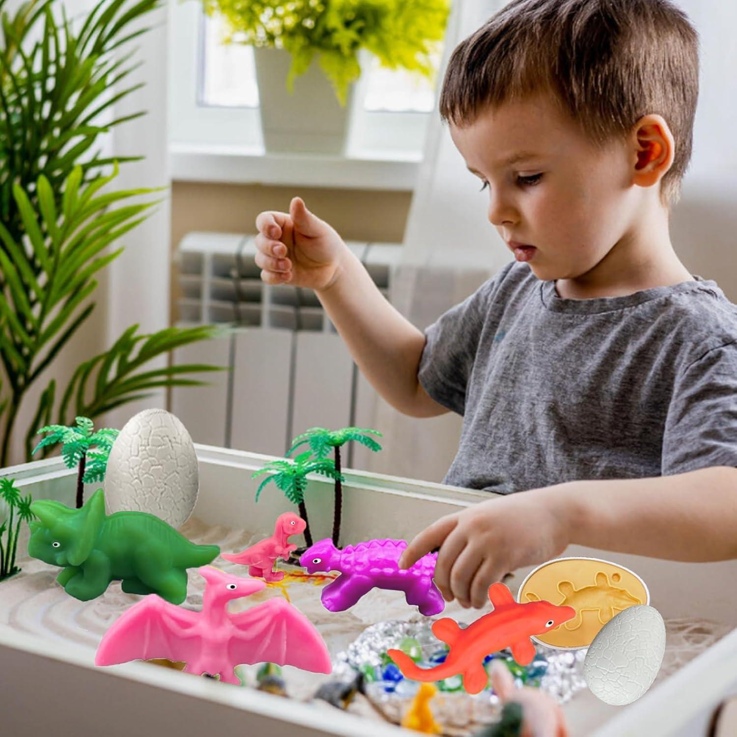 Conjunto de Huevos de Dinosaurio Playdough 5 Moldes 12 Paquetes
