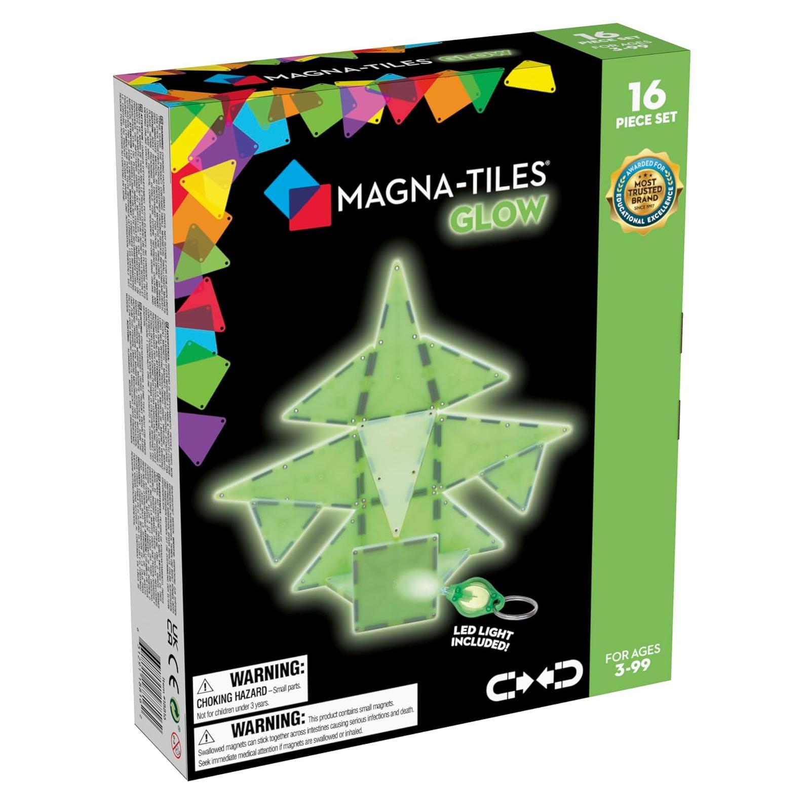 MAGNA-TILES Brillantes Set de 16 Piezas Magnéticas