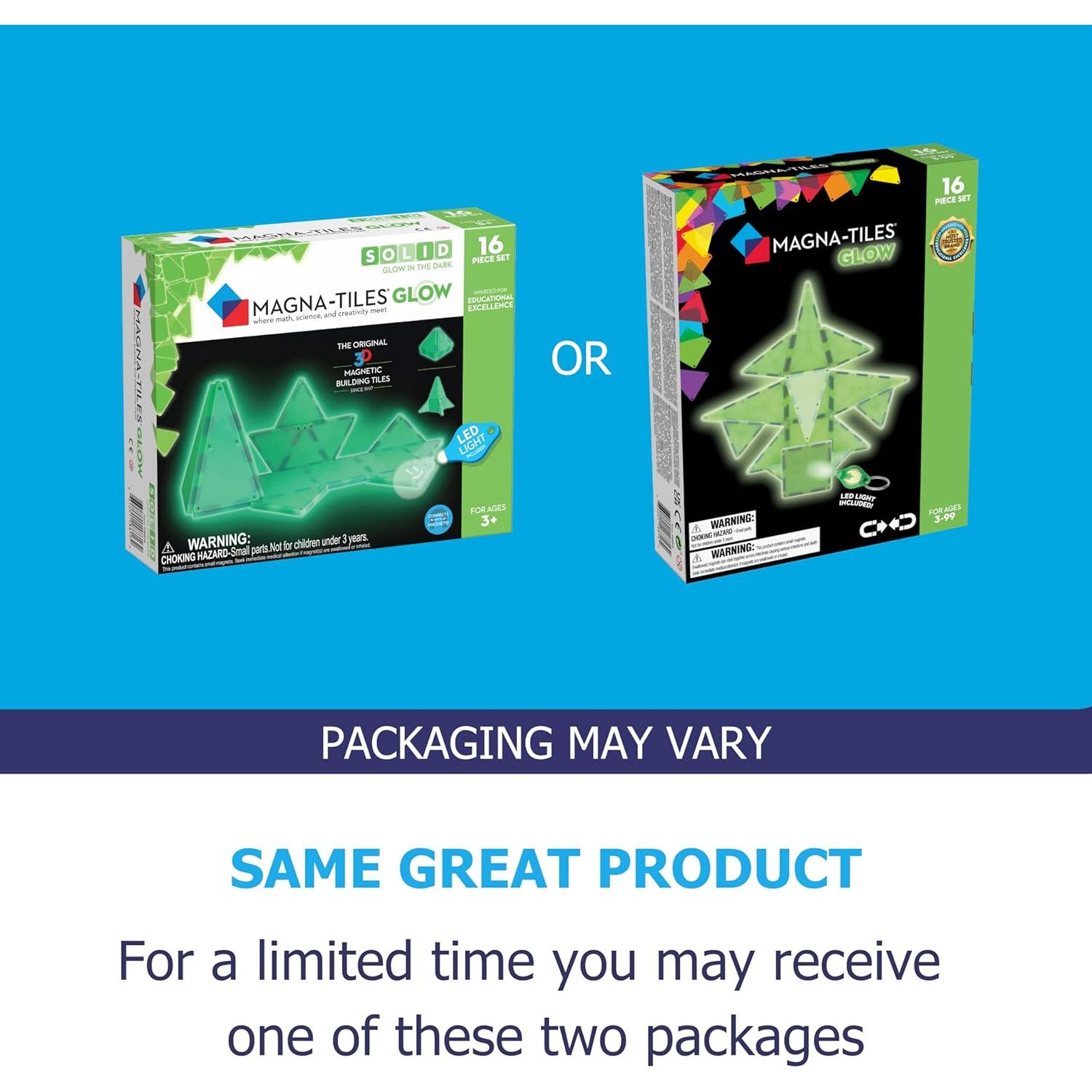 MAGNA-TILES Brillantes Set de 16 Piezas Magnéticas