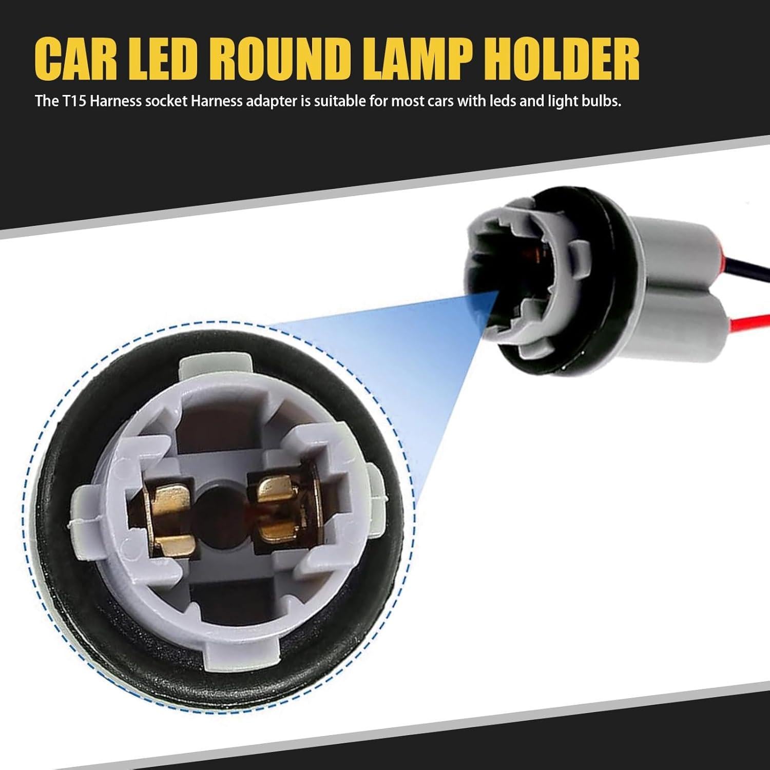 Conector Socket Bombilla T10 T13 T15 Irinidig 2 Pcs Universal