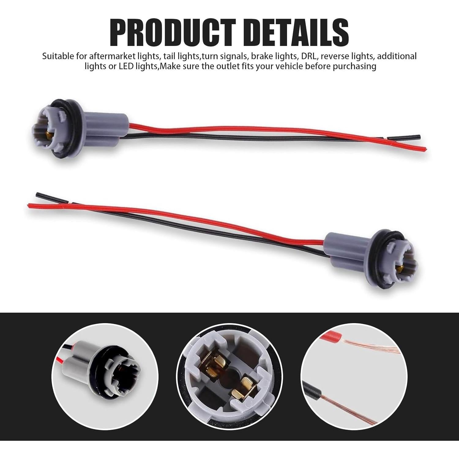 Conector Socket Bombilla T10 T13 T15 Irinidig 2 Pcs Universal