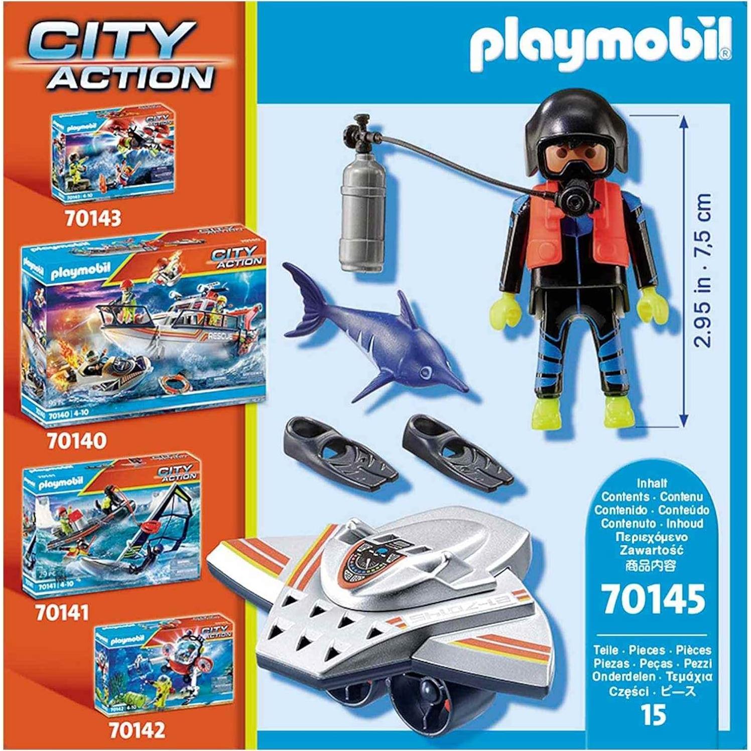 Scooter de Buceo PLAYMOBIL 70145 con Figura y Accesorios