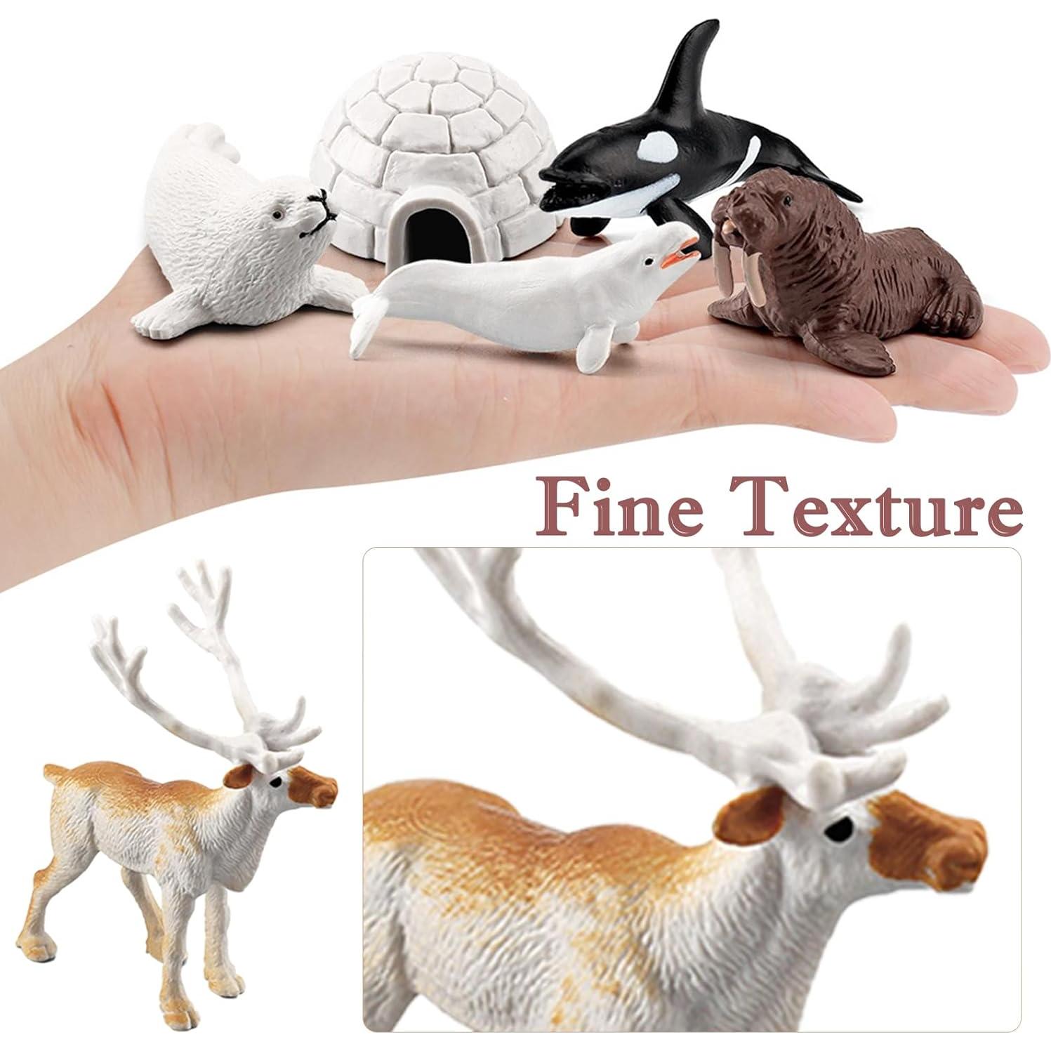 Set de 10 Figuras de Animales Árticos SCAHOW - Juguetes de Tundra